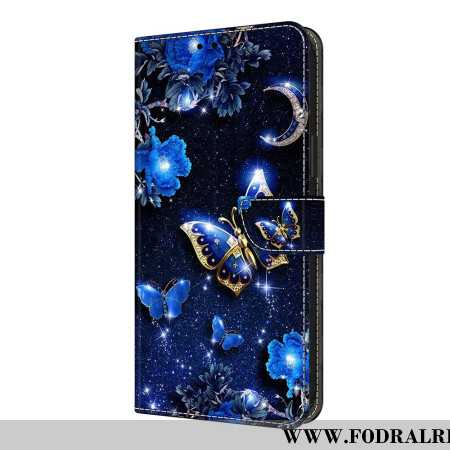 Fodral För Xiaomi Redmi Note 14 Pro 4g Glänsande Fjärilar