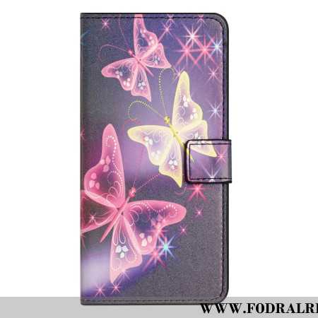 Fodral För Xiaomi Redmi Note 14 Pro Plus 5g Glittrande Fjärilar