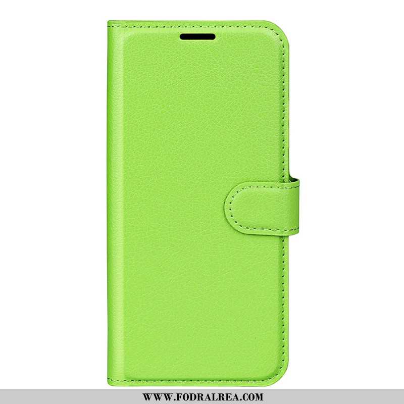 Fodral För Xiaomi Redmi Note 14s Klassisk Litchi-konstläder