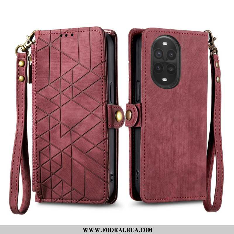 Fodral Huawei Nova 13 Pro Plånbok Med Dragkedja