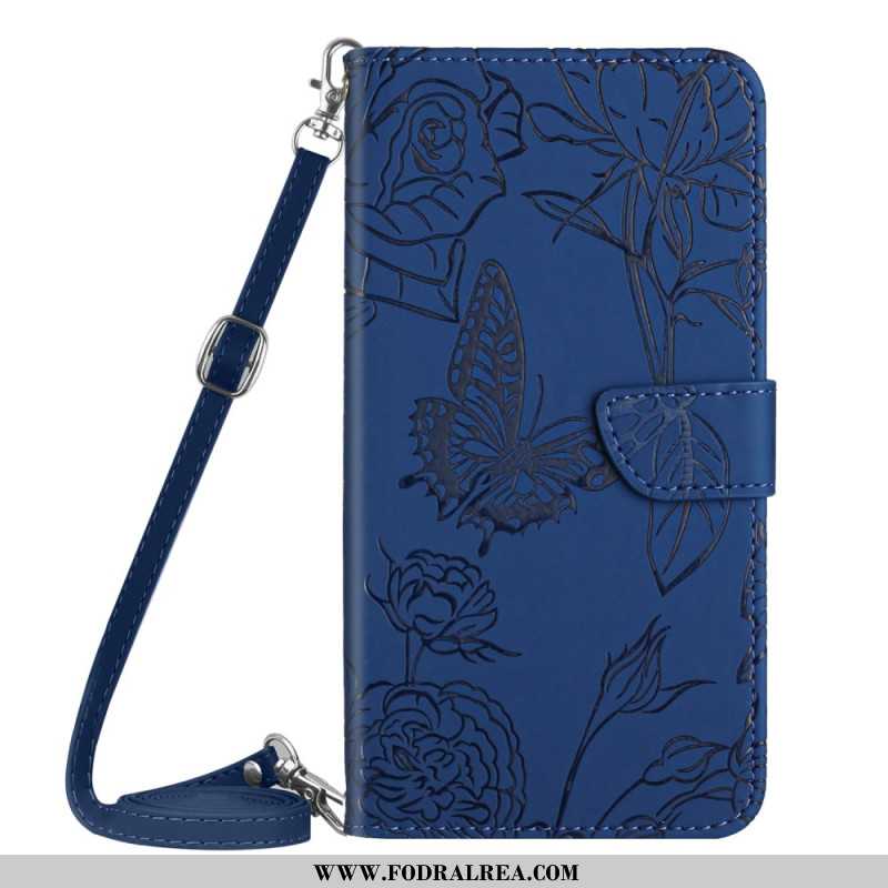 Fodral Oneplus 13r Fjärilsmönstrad Axelrem