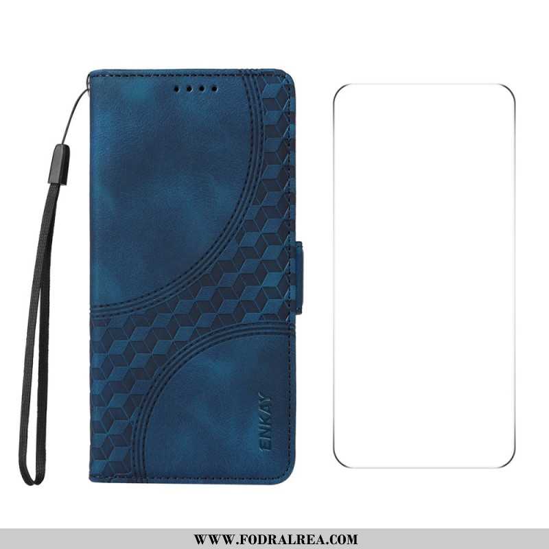 Fodral Oneplus Nord 4 Mönster Med Skärmskydd I Härdat Glas