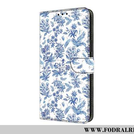Fodral Samsung Galaxy A17 4g / 5g Blå Blommor
