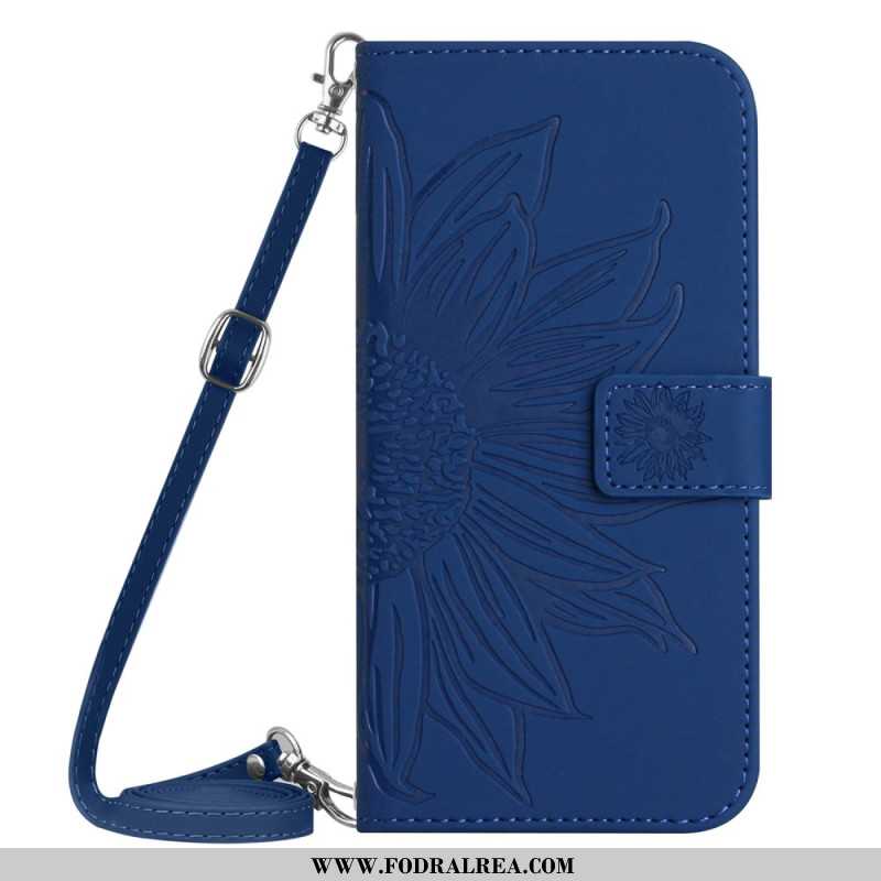 Fodral Samsung Galaxy S25 Fe Axelrem Med Solrosmönster