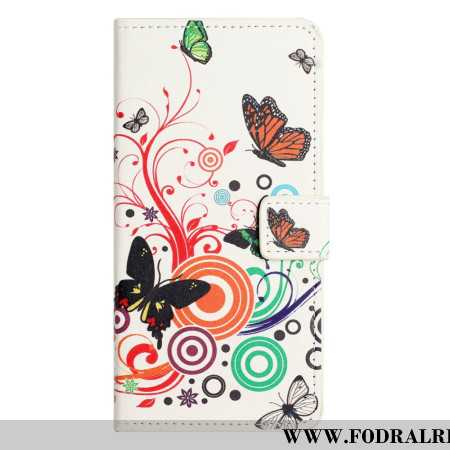 Fodral Samsung Galaxy S25 Fe Fjärilar På Vit Bakgrund