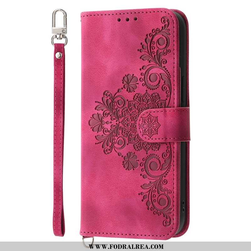 Fodral Samsung Galaxy S25 Fe Spetstryck Med Rem Och Axelrem