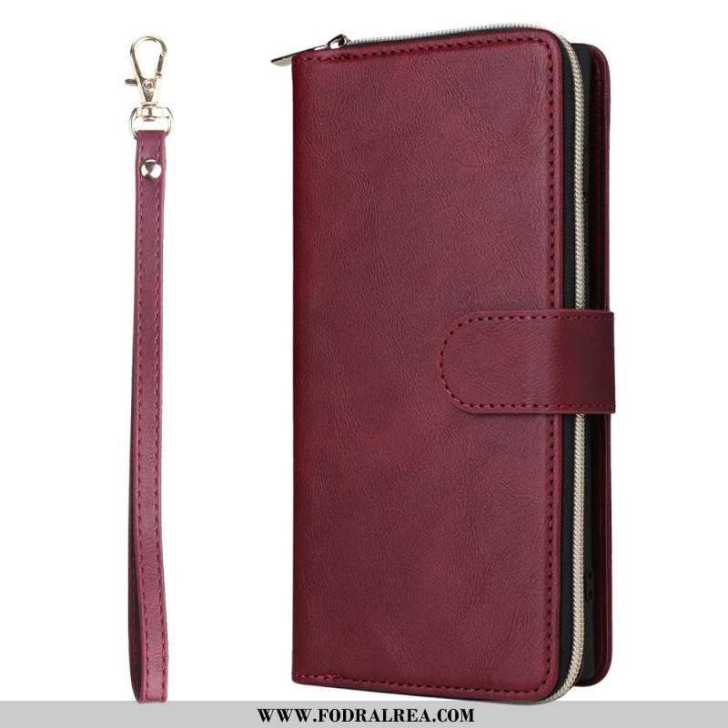 Fodral Samsung Galaxy S25 Ultra 5g Plånbok Med Dragkedja Och Rem