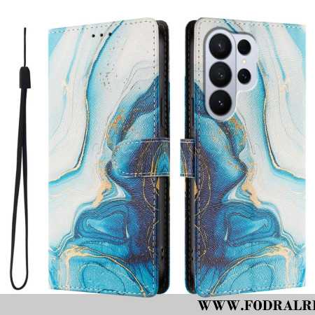Fodral Samsung Galaxy S26 Ultra Blå Marmoreffekt