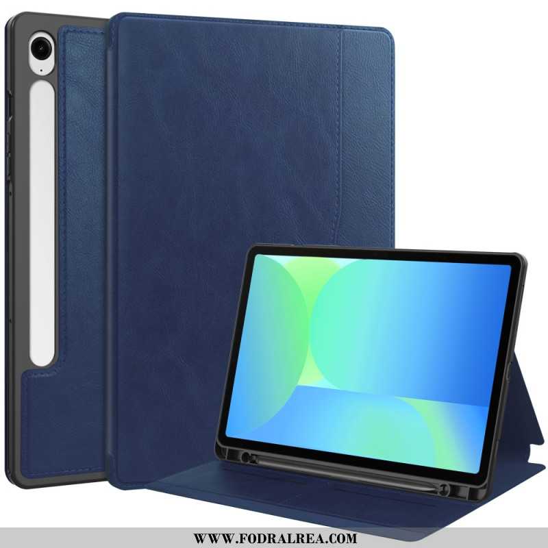 Fodral Samsung Galaxy Tab S10 Fe Lädereffekt