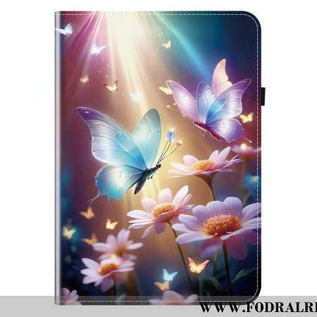 Fodral Samsung Galaxy Tab S11 Fjärilar I Ljus