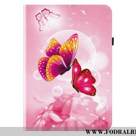 Fodral Samsung Galaxy Tab S11 Rosa Fjärilar