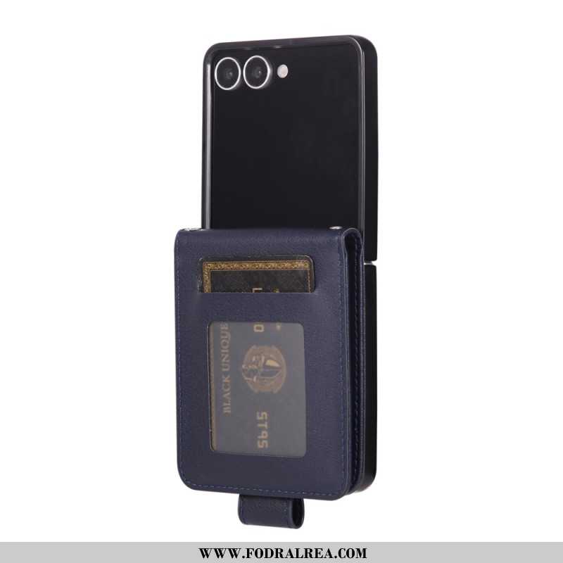 Fodral Samsung Galaxy Z Flip 7 Korthållare I Konstläder