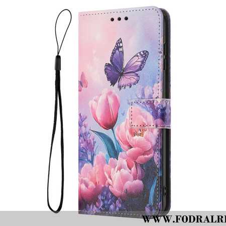 Fodral Sony Xperia 1 Vii Blom- Och Fjärilsmönster