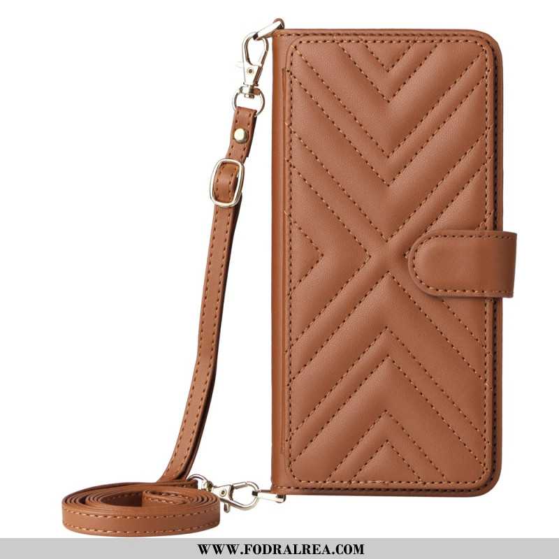 Fodral Sony Xperia 1 Vii Quiltad Med Rem Och Axelrem