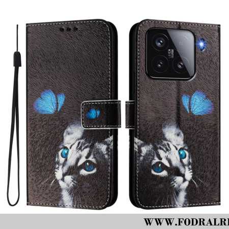 Fodral Xiaomi 15 Fjäril Och Katt
