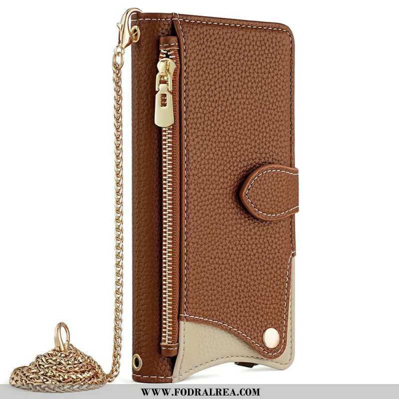 Fodral Xiaomi 15 Plånbok Och Kedja