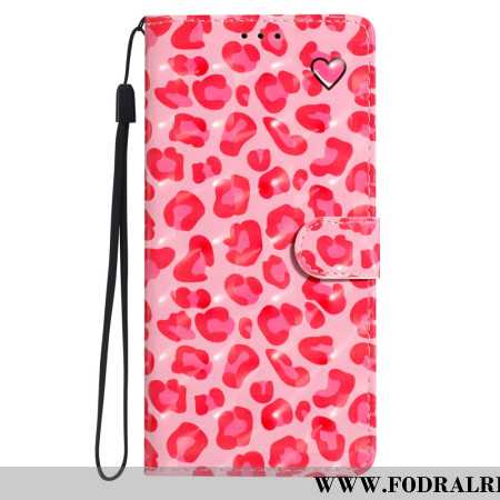 Fodral Xiaomi 15 Pro 3d-rosa Leopardmönster