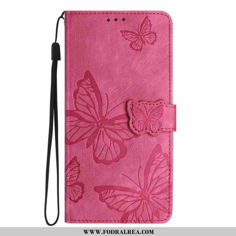 Fodral Xiaomi 17 Pro Max Fjärilsdesign Med Mockaeffekt