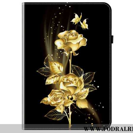 Fodral Xiaomi Pad 7 / 7 Pro Gyllene Rosor Och Fjärilar