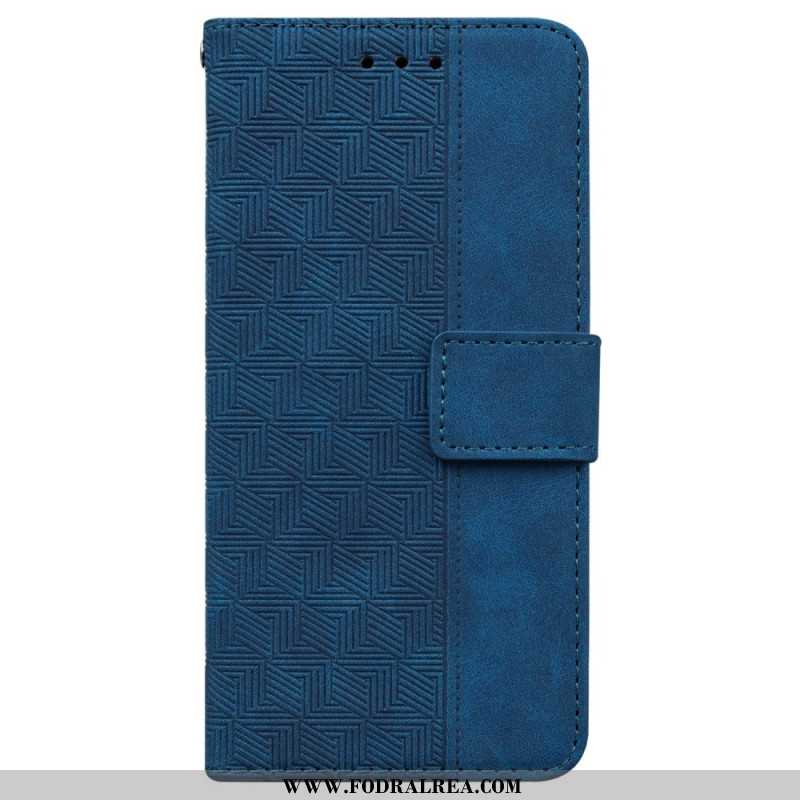 Fodral Xiaomi Redmi Note 14 5g Vävt Mönster Med Rem