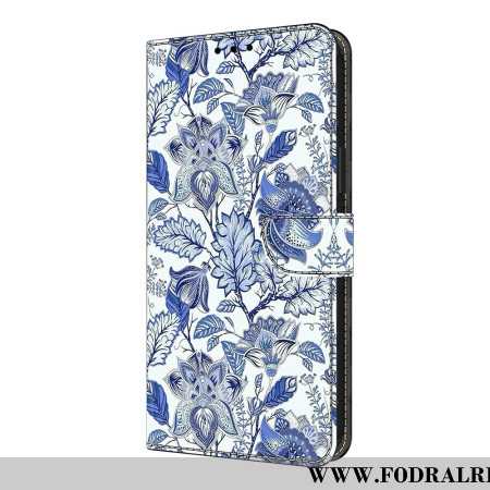 Fodral Xiaomi Redmi Note 14 Pro 4g Blått Blommönster
