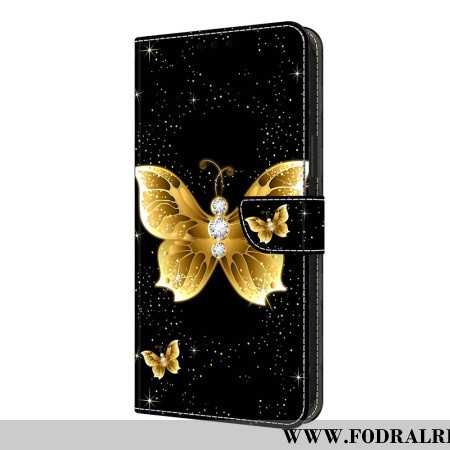 Fodral Xiaomi Redmi Note 14 Pro 4g Gyllene Fjärilar