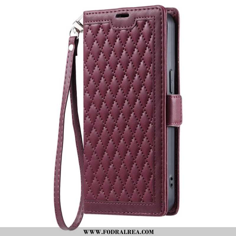 Fodral Xiaomi Redmi Note 14 Pro 4g Quiltad Med Rem