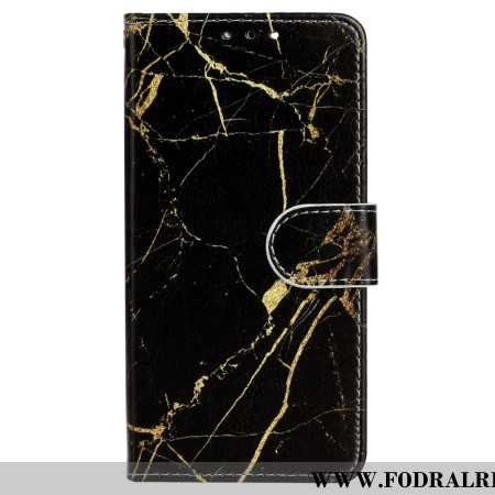 Fodral Xiaomi Redmi Note 14 Pro 4g Svart Och Guld Marmor