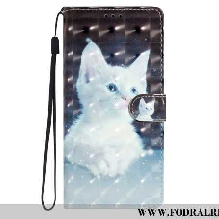 Fodral Xiaomi Redmi Note 14 Pro Plus 5g Vit Katt 3d