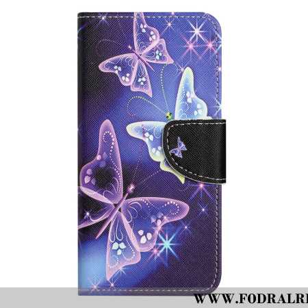 Fodral Xiaomi Redmi Note 15 Pro 5g Glittrande Fjärilar