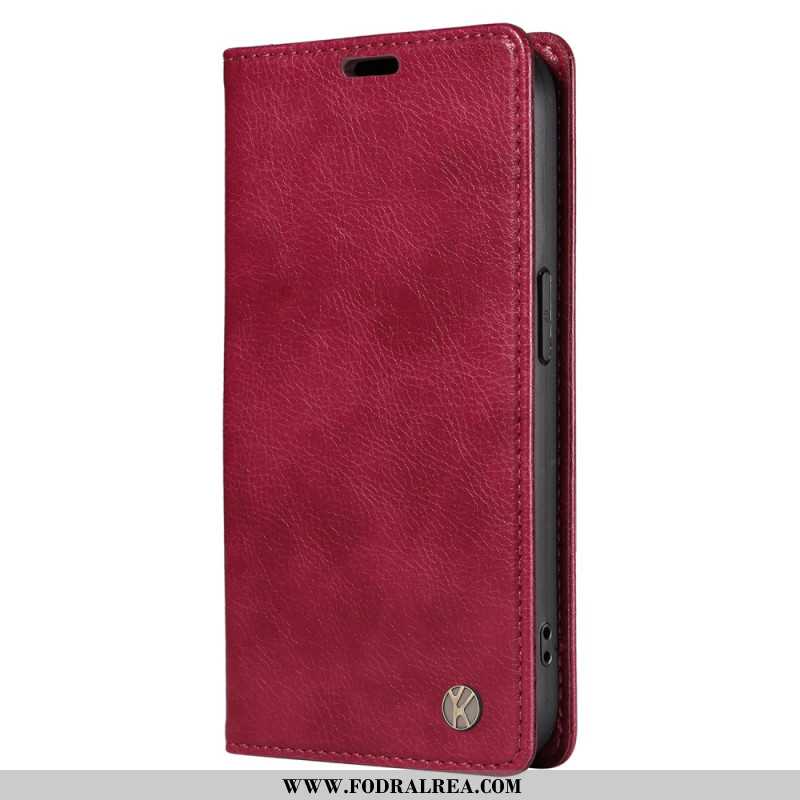 Folio-fodral För Xiaomi 15 Pro Yikatu Lädereffekt