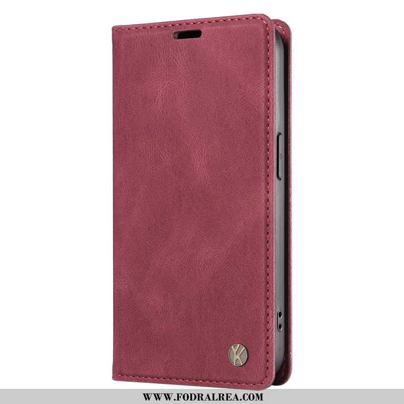 Folio-fodral För Xiaomi 15 Yikatu Mockaeffekt