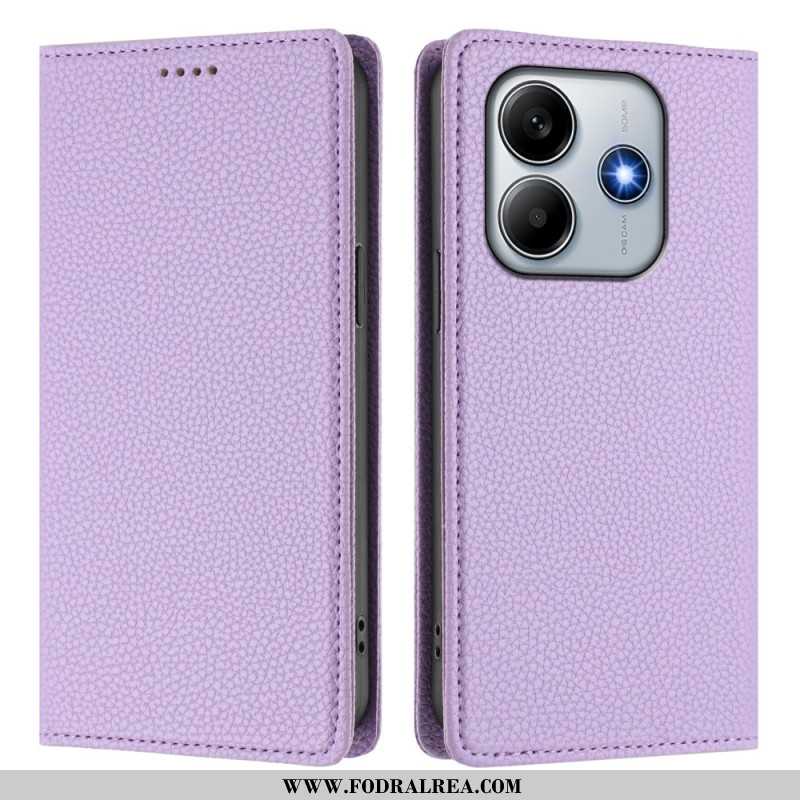 Folio-fodral För Xiaomi Redmi Note 14 5g Rfid-blockering Med Lädereffekt