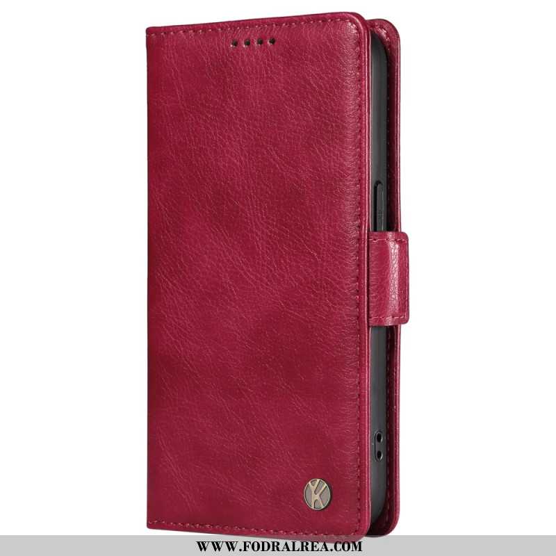 Folio-fodral Oneplus Nord 4 Telefonfodral Yikatu Litchikonstläder