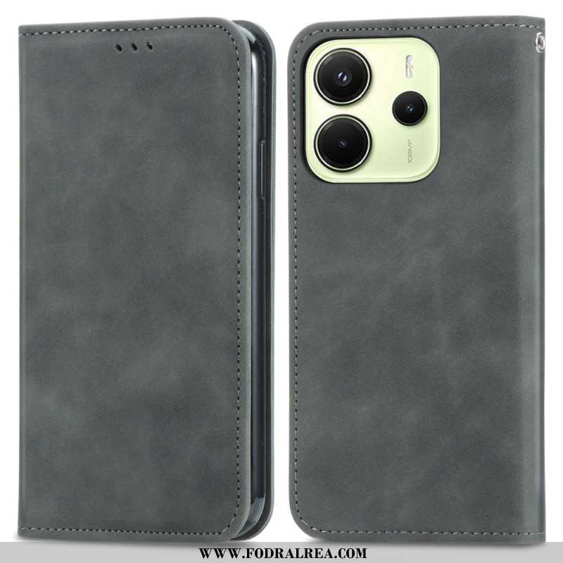 Folio-fodral Xiaomi Redmi Note 14 4g Mockaeffekt