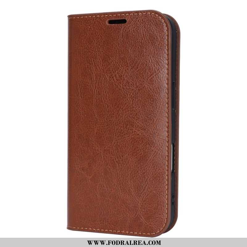 Folio-fodral iPhone 17 Läder