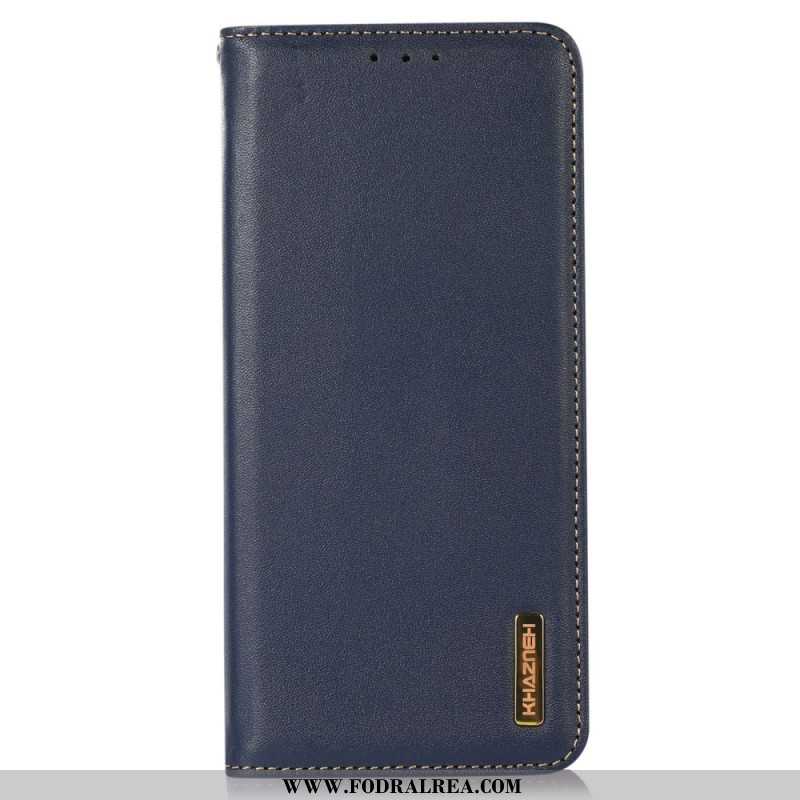 Folio-fodral iPhone 17 Pro Telefonfodral Khazneh Premiumläder