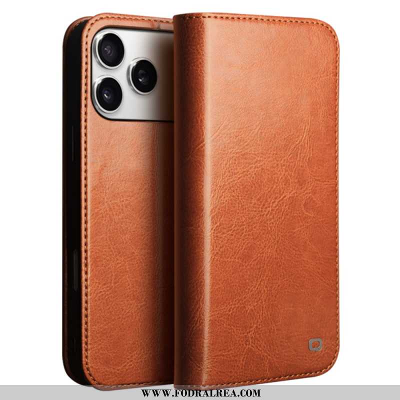 Folio-fodral iPhone 17 Pro Telefonfodral Vintage Qialino