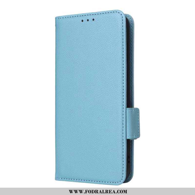 Läderfodral Oneplus 15r Telefonfodral Litchitextur Med Rem