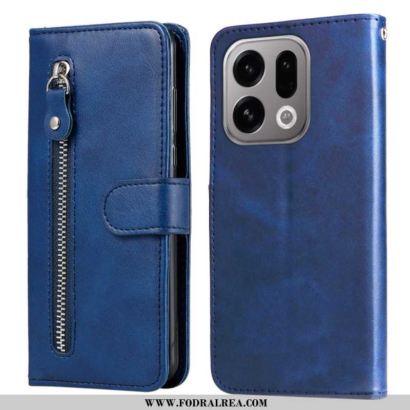 Läderfodral Oppo Find X9 5g Telefonfodral Ficka Med Dragkedja