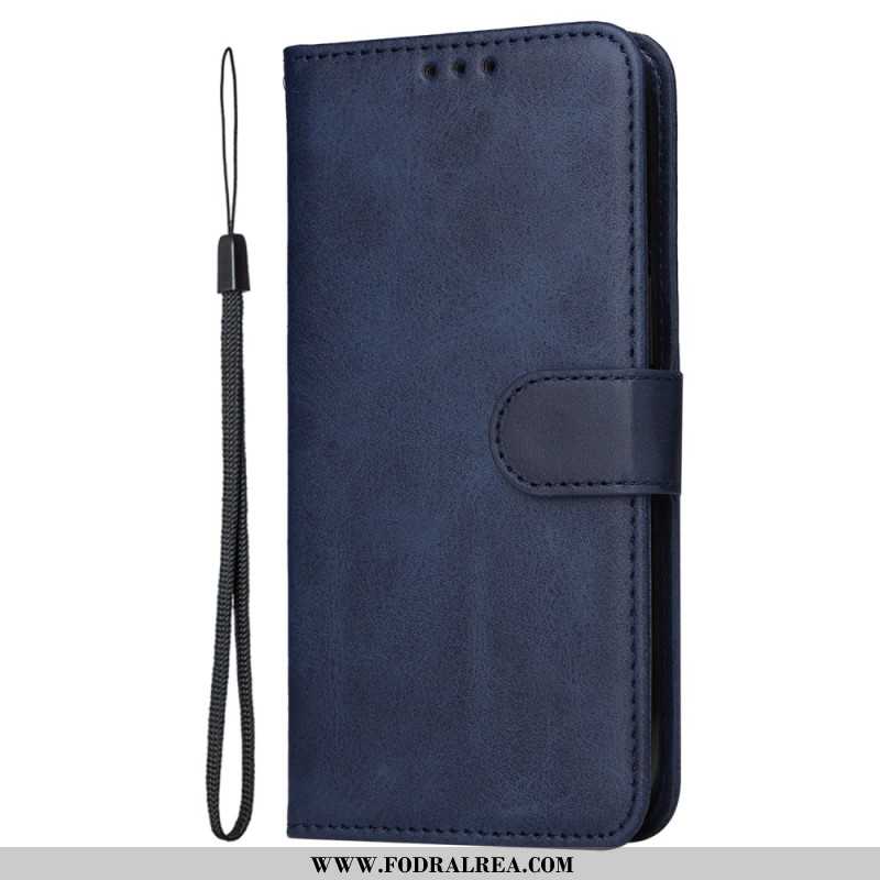 Läderfodral Oppo Reno 13 5g Telefonfodral Enkel Lädereffekt Med Rem
