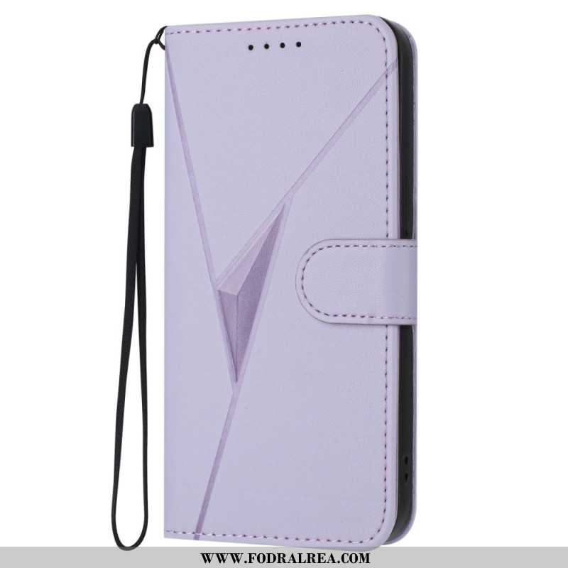 Läderfodral Oppo Reno 14 5g Telefonfodral Triangel Mönster