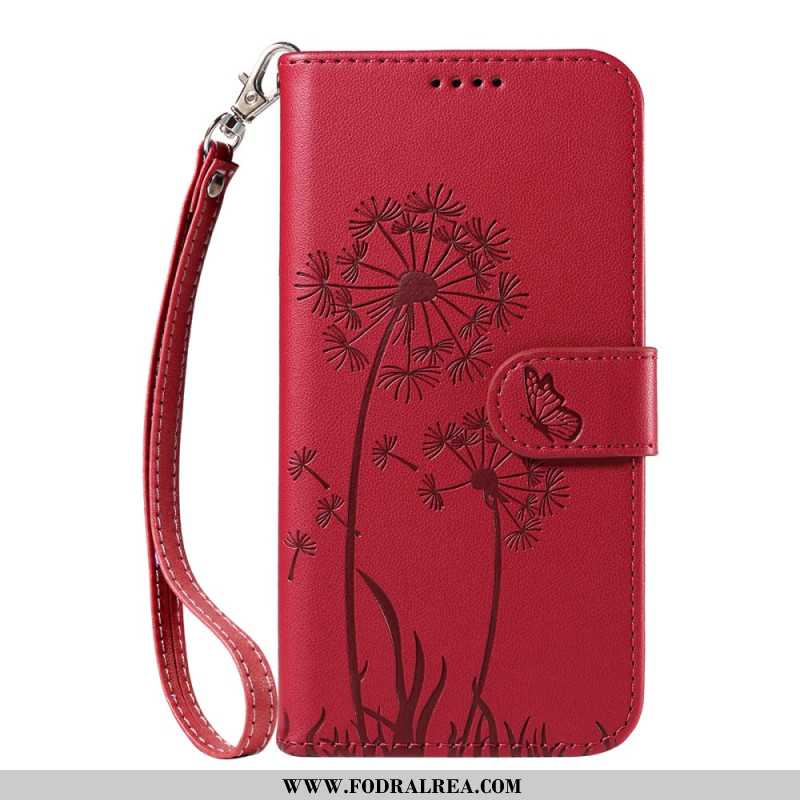 Läderfodral Oppo Reno 14 Pro 5g Telefonfodral Maskrosband