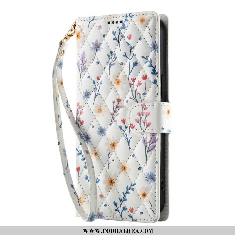 Läderfodral Samsung Galaxy A17 4g / 5g Telefonfodral Blommig Plånbok