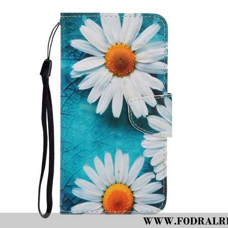 Läderfodral Samsung Galaxy A17 4g / 5g Telefonfodral Krysantemum