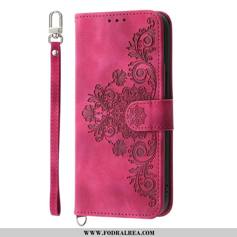 Läderfodral Samsung Galaxy A17 4g / 5g Telefonfodral Plånbok Med Spets Och Mockaeffekt