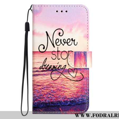 Läderfodral Samsung Galaxy A17 4g / 5g Telefonfodral Sluta Aldrig Drömma