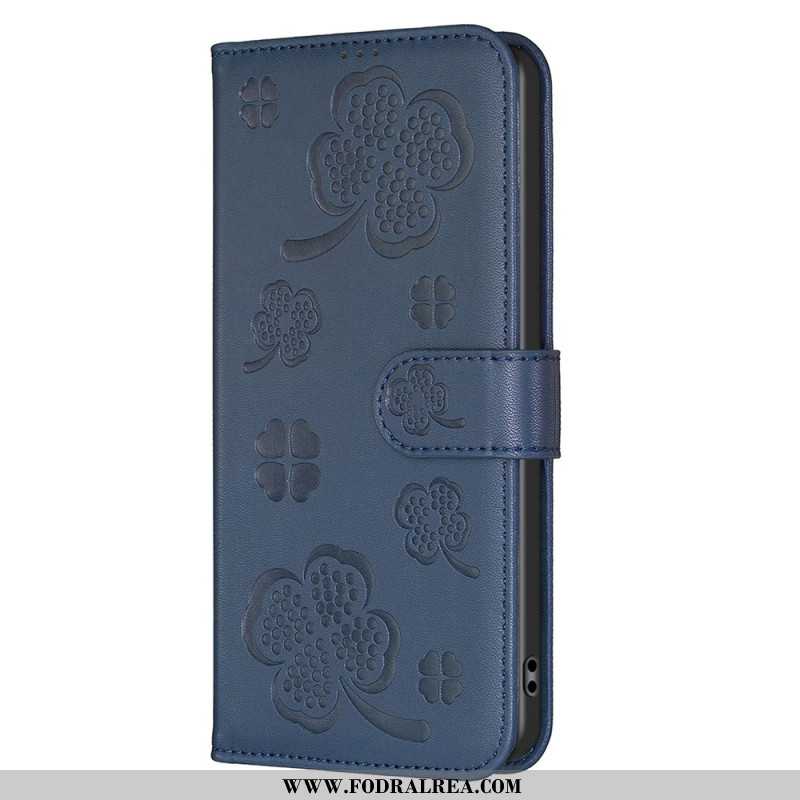 Läderfodral Samsung Galaxy S25 5g Edge Telefonfodral Klövermönster