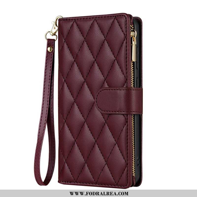 Läderfodral Samsung Galaxy S25 5g Edge Telefonfodral Plånbok Med Quilt