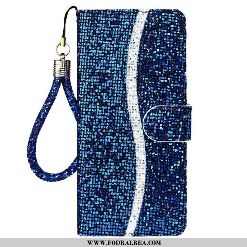 Läderfodral Samsung Galaxy S25 5g Edge Telefonfodral S-design Med Paljetter